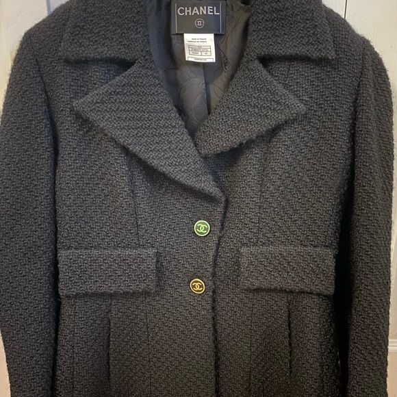 AUTHENTIC Chanel black jacket top coat - Picture 9 of 9